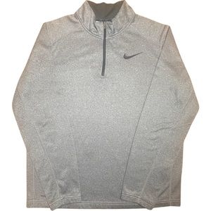 Nike Swoosh Quarter Half Zip Therma-Fit Long Sleeve Pullover Sweater Vintage